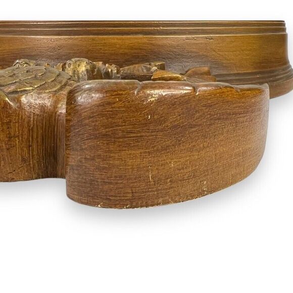 VINTAGE 1960's Burwood 4305 Large American Eagle Wall Clock 22” Faux Wood WORKS! - Picture 12 of 16